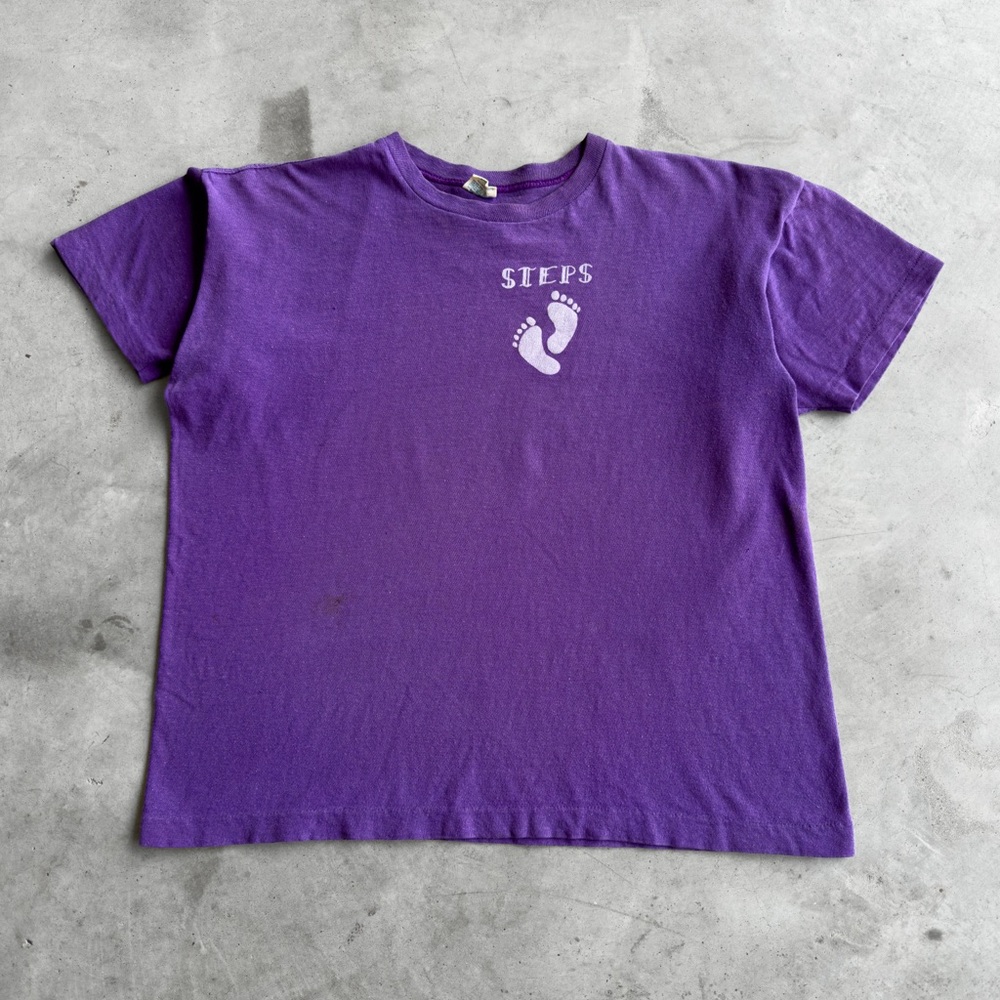 Vintage 70s Champion Purple Track Tee - S